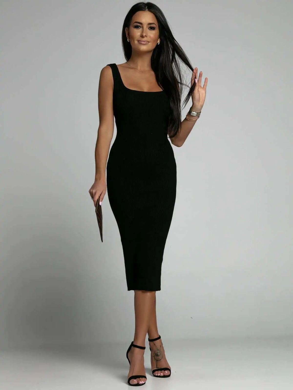 Vestido Ribbed Elegante